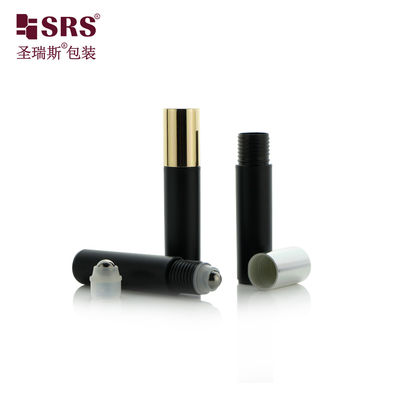 주문 10ml 서리 낀 블랙 롤러 보틀 향수용 빈 아이 세럼 롤 온 보틀 금속 롤러 볼 공장 판매 온라인 제조