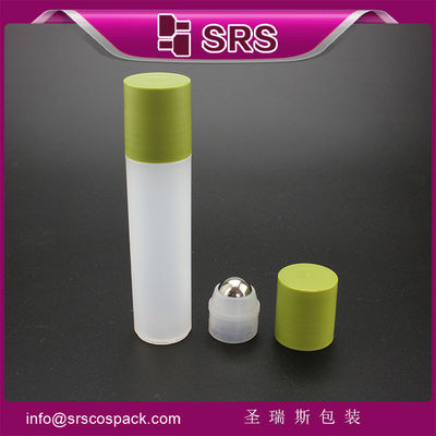 주문 다양한 용도로 사용 가능한 스테인리스 스틸 롤러가 달린 다채로운 30ml 플라스틱 롤온 병 온라인 제조