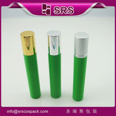 주문 스테인리스 스틸 공과 함께 병에 15ml 녹색 플라스틱 롤 온라인 제조