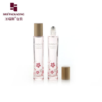 주문 두꺼운 바닥 몰딩 유리 롤러 보틀 향수 포장 15ML, 대나무 캡 포함 온라인 제조
