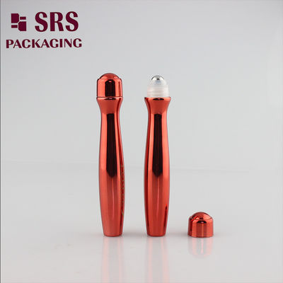 주문 SRS8447-15ML 우아하고 반짝이는 빨간색 빈 플라스틱 롤 온라인 제조