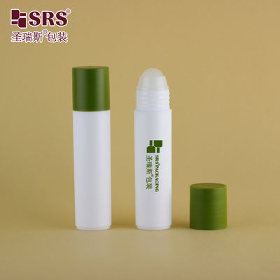 주문 RPP(P) 30ml 1oz 흰색 매트 얼음 병 플라스틱 매트 군대 녹색 캡과 함께 롤러 볼 응용기 화장품 온라인 제조