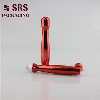 주문 SRS 포장 플라스틱 눈 세럼 15ml 빨간색 PETG 롤 병에 온라인 제조