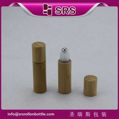 주문 SRS 5ml 대나무 롤러 볼 병, 대나무 플라스틱 아이 크림 병 온라인 제조