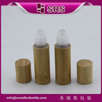 주문 SRS 5ml 대나무 롤러 볼 병, 플라스틱 볼이 있는 병에 대나무 롤 온라인 제조