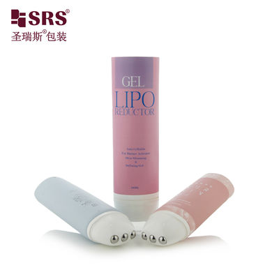 주문 타원형 PE 3 스테인리스 스틸 롤러볼 어플리케이터 튜브 D50mm (마사지 젤 세럼용) 온라인 제조