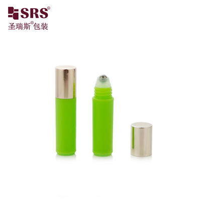 주문 RPA(S)-2ML 미니 슬림 그린 플라스틱 롤러 보틀, 로즈 골드 캡 온라인 제조