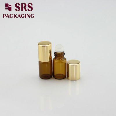 주문 알루미늄 캡이 있는 병에 SRS 빈 2ml 앰버 미니 유리 향수 롤 온라인 제조