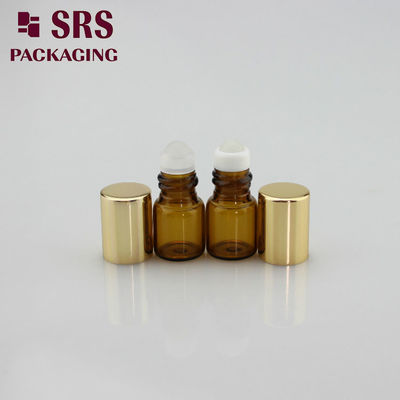 주문 금색 알루미늄 캡이 있는 병에 SRS 빈 1ml 호박색 미니 유리 샘플 롤 온라인 제조