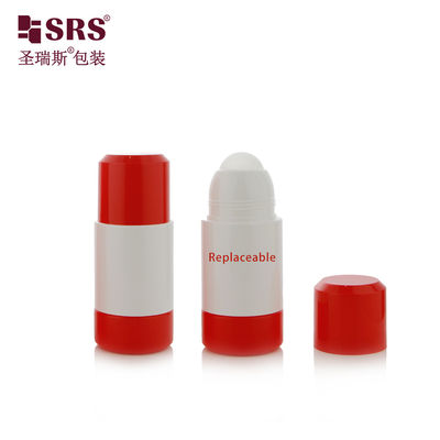 주문 50ml 75ml 원형 디자인 이중벽 빈 흰색 롤온 병 통증 완화 젤용 1차 포장재, 무광 프로스티드 몰드 포함 온라인 제조