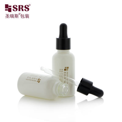 주문 D001-50ml 백색 코팅 유리 빈 점적기 병 5-100ml 페이셜 세럼용 온라인 제조