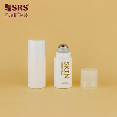 주문 빈 흰색 PET PCR 플라스틱 스틸 롤러 볼 애플리케이션 병 PET30-60ML 온라인 제조