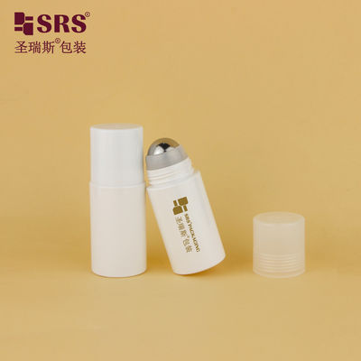주문 PET30-50ML 흰색 PET 롤 컵에 스크루 캡과 큰 철 롤 볼 온라인 제조