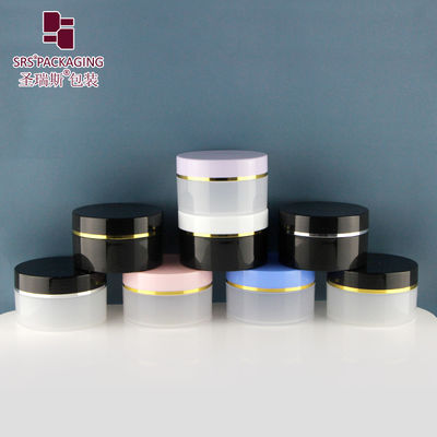 주문 SRSQ-100g PB 라운드 플라스틱 크림 용기 BPA 프리, 스크류 캡 뚜껑 포함 온라인 제조