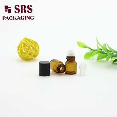 주문 검정색 플라스틱 캡이 있는 병에 SRS 빈 1ml 호박색 유리 롤 온라인 제조