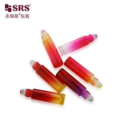 주문 BLPM-10ml 에센셜 오일용 금속 캡이 있는 컨테이너에 있는 뜨거운 붉은 성향의 마젠타 유리 플라자 롤 온라인 제조
