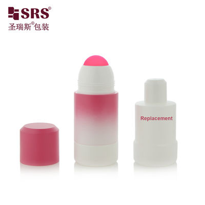 주문 RPPE(P)-75ml 빈 원형 스크류 캡 타입 그라데이션 핑크색 롤온 보틀 (핑크 플라스틱 볼 포함) - 진정 젤용 온라인 제조
