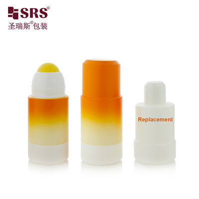주문 미적 근육 진정 젤 적용을 위한 75ML RPPE P 맞춤형 그라데이션 오렌지 무광 몰드 빈 롤온 병 온라인 제조