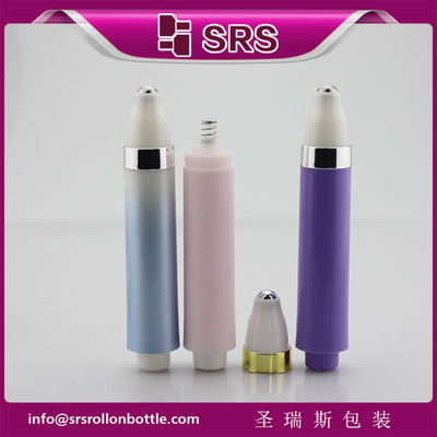 주문 SRS 럭셔리 10ml 플라스틱 빈 에어리스 롤온 아이크림 용기 온라인 제조