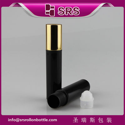 주문 SRS 고품질 플라스틱 검은 색 10ml 향수 병 플라스틱 롤러 공 온라인 제조