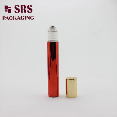 주문 SRS 비어있는 눈 크림 플라스틱 롤 온 병 금속화 된 빨간색 15ml 온라인 제조
