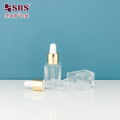 주문 D1877-10ml 사용자 지정 색상 및 브랜드 옵션 빛나는 금 어깨 흰색 실리콘 램프 머리와 함께 빈 방울병 온라인 제조