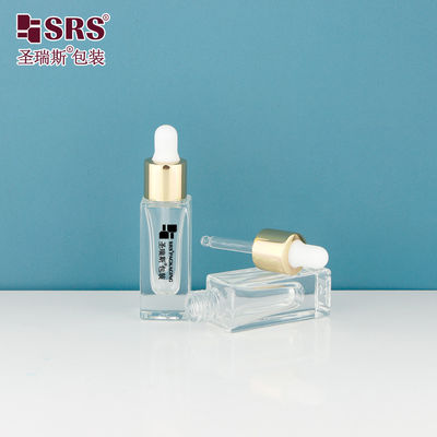 주문 D543-5ml 5ml-10ml 대량 구매용 골드 칼라가 있는 빈 투명 드로퍼 병 무료 샘플 온라인 제조