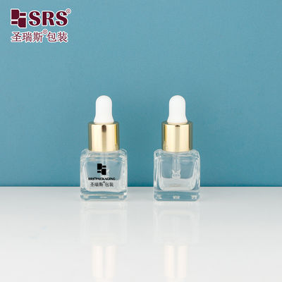 주문 D392-8ml 실험실 사각 투명 빈 유리 스포이드 병, 블랙 실크 스크린 인쇄 로고 맞춤 제작 온라인 제조