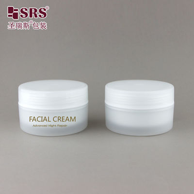 주문 SRSJK-100g 무광택 마감 처리된 흰색 내부 용기 PP 플라스틱 용기 세트가 있는 클렌징 밤 화장품용 용기 온라인 제조