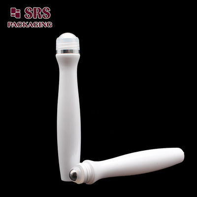 주문 SRS 고품질 플라스틱 흰색 눈 크림 15ml 롤러 볼 병 온라인 제조