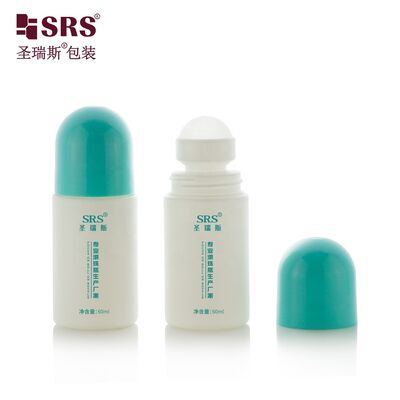 주문 도매 60ml 흰색 맞춤형 PP 라운드 롤온 데오드란트 병 젤 용기 온라인 제조