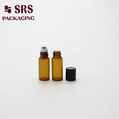 주문 SRS 도매 향수 빈 3ml 미니 호박색 유리 롤러 볼 병 온라인 제조