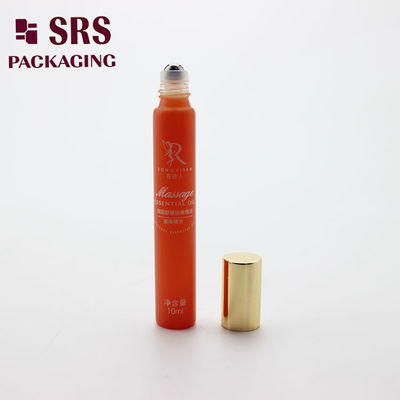 주문 오일용 SRS 화장품 10ml 오렌지 컬러 유리 향수 롤러 볼 병 온라인 제조