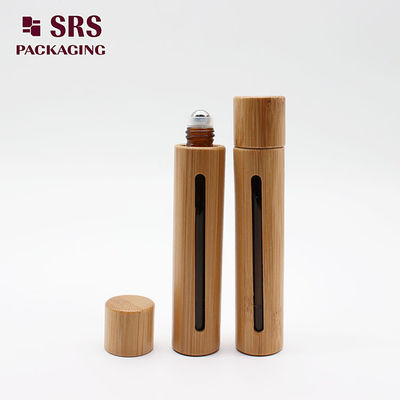 주문 천연 색상 Bambu 향수 Amber Glass Roll On Flask 10ml 온라인 제조