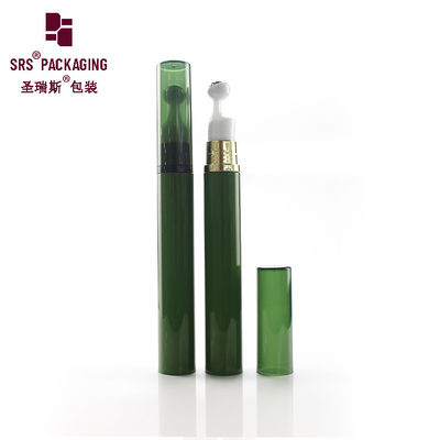 주문 신제품 플라스틱 빈 녹색 색상 화장품 15ml 롤 온 병 온라인 제조