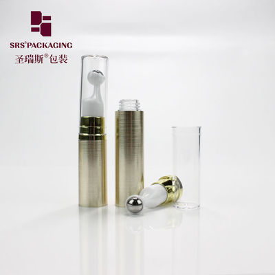 주문 빈 플라스틱 화장품 금색 5ml 10ml 12ml 15ml 미니 눈 크림 롤러 병 온라인 제조
