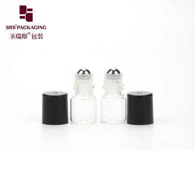 주문 병에 도매 화장품 미니 투명 컬러 라운드 에센셜 오일 1ml 유리 롤 온라인 제조