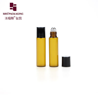 주문 화장품 미니 얇은 벽 유리 롤 상 상자 빈 앰버 컬러 5ml 온라인 제조