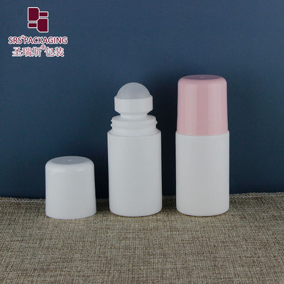 주문 RPPC 데오도란트 플라스틱 PCR 빈 롤온 보틀 60ml (핑크색 캡 포함) 온라인 제조