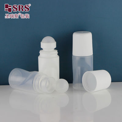주문 RPPB-50ml 화이트 롤 온 아로마테라피 병 비어있는 흰색 나사 캡과 함께 온라인 제조