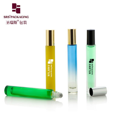 주문 GB1-10ML 빈 라운드 유리 롤러 볼 병 에센셜 오일용 10ML 코팅 온라인 제조