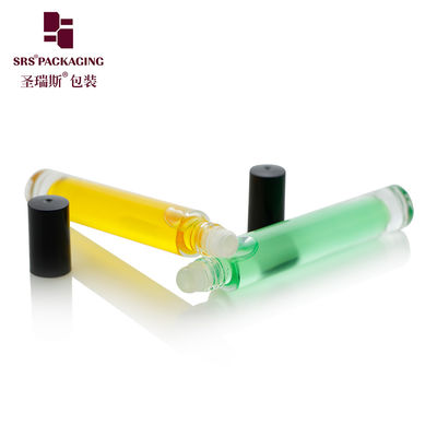 주문 GB1-10ml 에센셜 오일 향수용 유리 병에 빈 롤 블랙 플라스틱 캡 온라인 제조