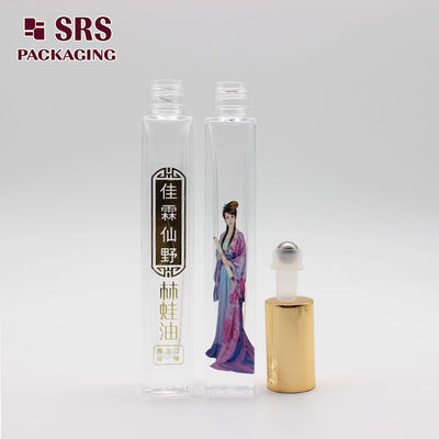 주문 GB2-10ml 평면 향수 유리 롤러 볼 컨테이너 3D 인쇄 패턴으로 빈 온라인 제조