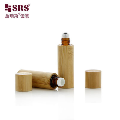 주문 화장품 유리 대나무 롤온 병 5ml 에센셜 오일 향수용 온라인 제조