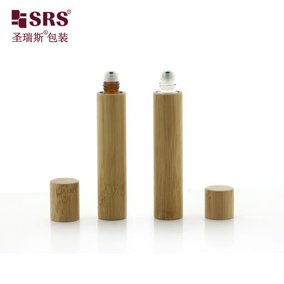 주문 휴대용 10ML 빈 대나무 롤온, 대나무 캡, 호박색 병, 투명 병, 창문 스카이라이트 디자인, 재고 있음 온라인 제조