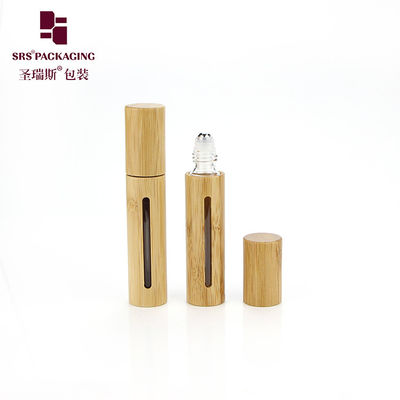 주문 바이오분해성 10ML Bambu Roll On With Bamboo Cap Empty Inner Glass Flask 재고에 있습니다 온라인 제조