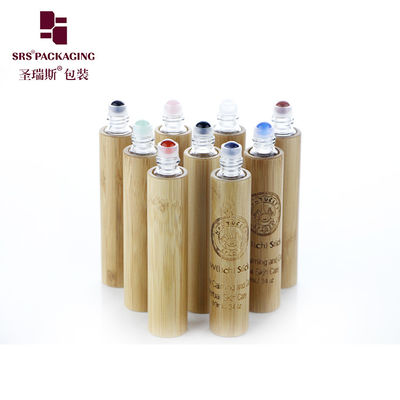 BG(GEM) -10ML 흰색 PE 삽입 하우징과 자이드 보석 공과 함께 식물 추출물을위한 빈 오라가닉 Bambu 컨테이너