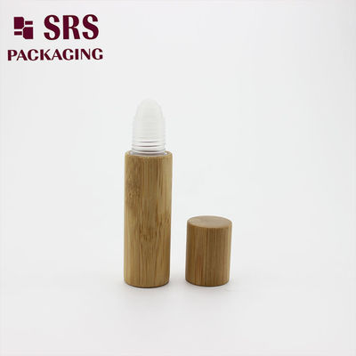 SRS 10ml 실제 대나무 플라스틱 롤 온 병 플라스틱 볼 포함