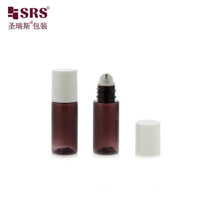 PET18-15ML 20ML 반투명 보라색 PET 플라스틱 롤러 보틀 (애프터쉐이브 세럼용)