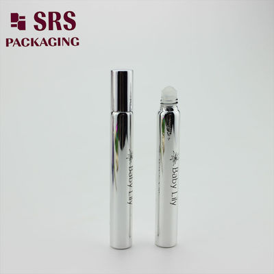 SRS 빈 15ml 은색 유리 롤러 볼 병(은색 알루미늄 캡 포함)